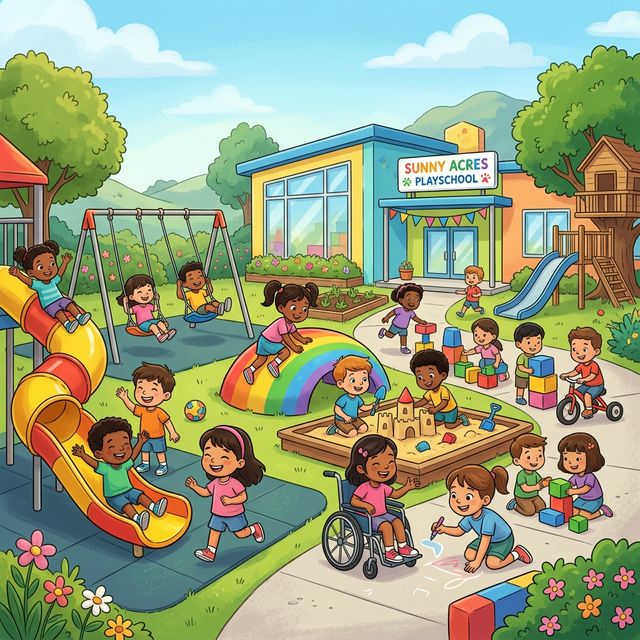 Happy children playing and learning at Little Stars PlaySchool